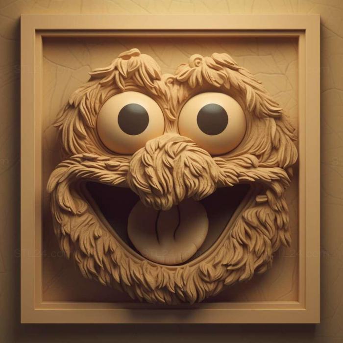 Characters (st cookie monster 3, HERO_207) 3D models for cnc